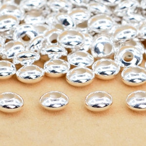 3x1.5MM Sterling Silver Spacer Beads Saucer 20 Pcs Solid Silver (63945-2178)