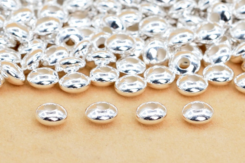 3x1.5mm Sterling Silver Spacer Beads Saucer 20 Pcs Solid Etsy