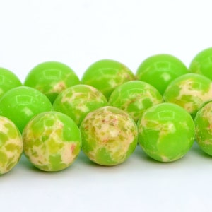 6MM Apple Green Imperial Jasper Beads Grade AAA Natural Gemstone Full Strand Round Loose Beads 15" BULK LOT 1,3,5,10 and 50 (101880-213)