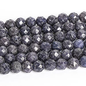 Echte saffierkralen klasse AA natuurlijke edelsteen microfacet ronde losse kralen 4 MM 6 MM 8 MM 10 MM Bulk veelopties