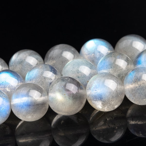 7 8mm Translucent Gray Labradorite Beads Grade Aaa Genuine Natural Half ...