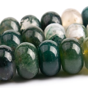 Cuentas de ágata musgosa botánica de grado AAA, piedras preciosas naturales genuinas, cuentas sueltas redondas de 6 mm y 8 mm, opciones de lotes al por mayor