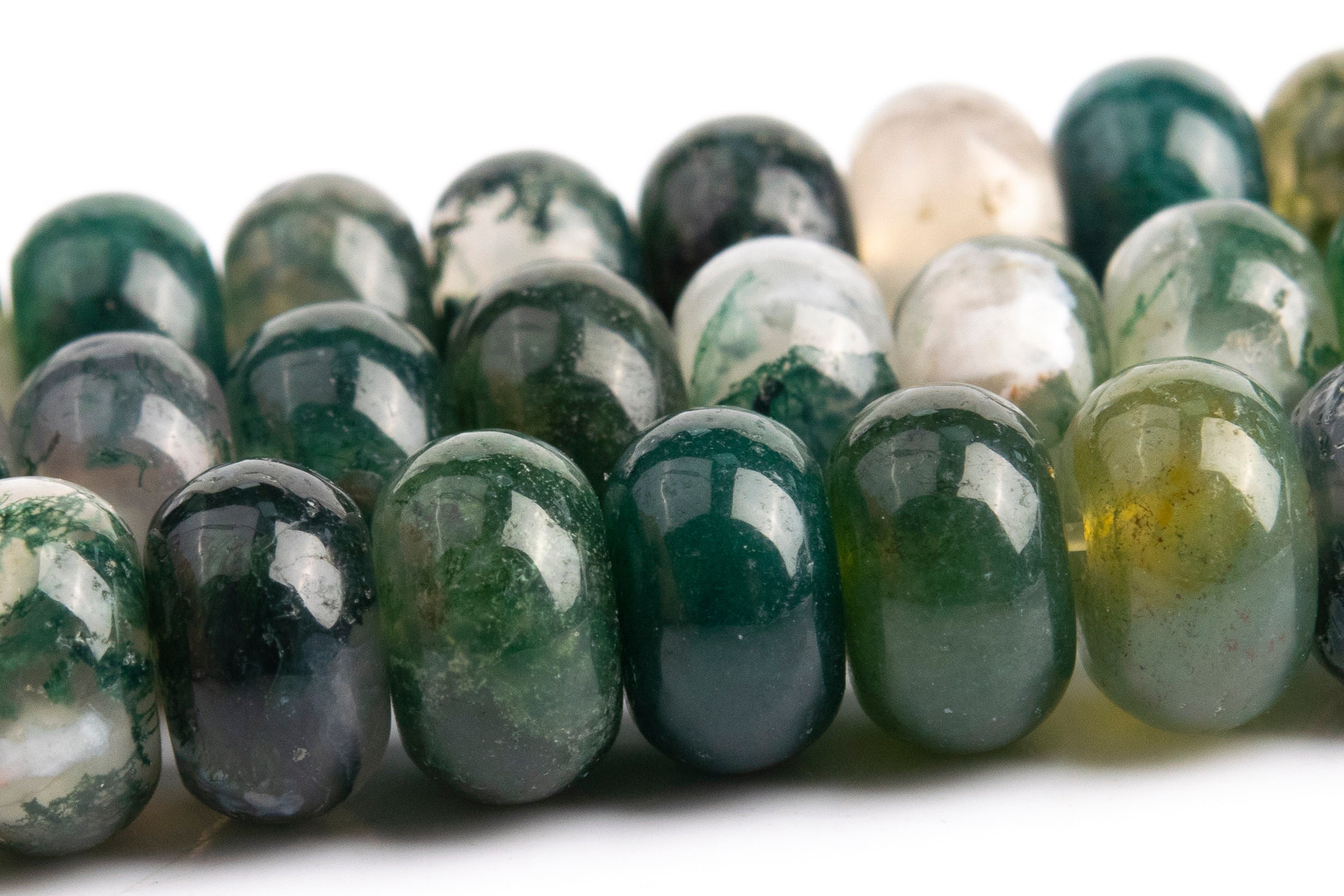 6x4MM Natural Gray Agate Grade AAA Rondelle Loose Beads 15" 6x4MM Natural Gray Agate Grade AAA Rondelle Loose Beads 15"