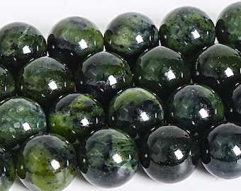 Tiefgrün Jade Perlen Echte Natürliche Klasse AA Edelstein Runde Lose Perlen 6 MM 8 MM 10 MM Massen viel Optionen