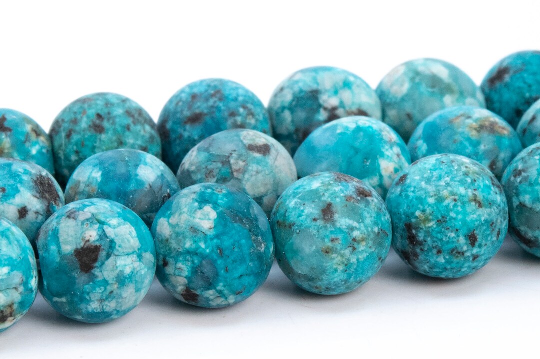 8MM Matte Water Blue Jade Beads Grade AAA Natural Gemstone Full Strand ...
