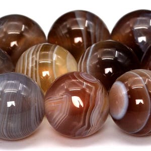10MM Botswana Agate Beads Grade AAA Genuine Natural Gemstone Full Strand Round Loose Beads 15&quot; / 7.5&quot; Bulk Lot Options (101910)