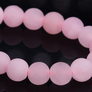 6MM Matte Rose Pink Jade Beads Grade AAA Natural Gemstone Half Strand Round Loose Beads 7.5&quot; BULK LOT 1,3,5,10 and 50 (100940h-848)