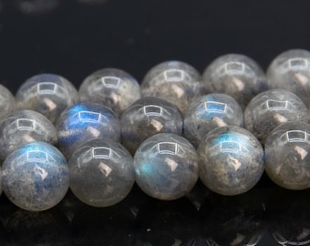 5MM Gray Labradorite Beads Madagascar Grade AA+ Genuine Natural Gemstone Round Loose Beads 15.5" Bulk Lot Options (109626)