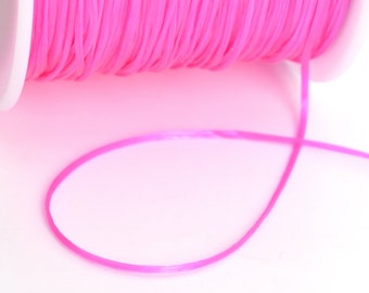 0,8 MM Neon Pink Elastyczna Sznurka / Nić Kryształowy Sznurek 1 Szpula 60 Metrów Opcje Partii Hurtowej (61065-S2028)