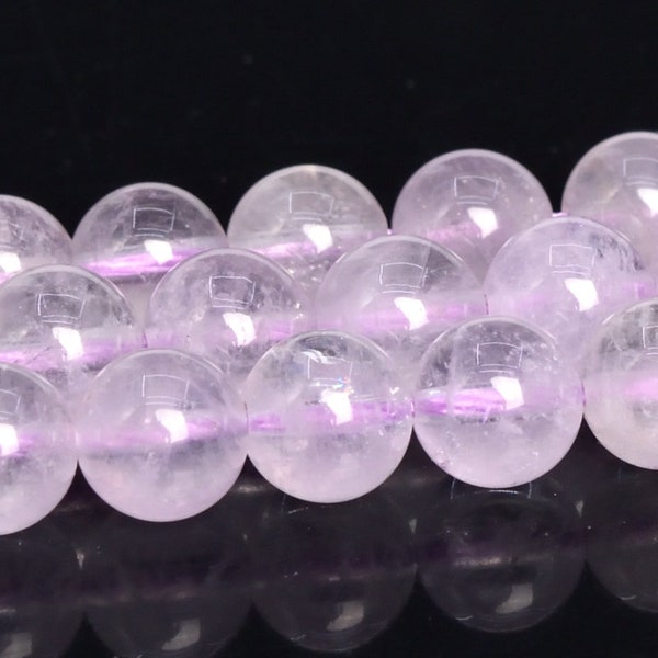 7MM Translucent Pale Lavender Amethyst Beads Brazil Grade A Genuine Natural Gemstone Round Loose Beads 15"/7" Bulk Lot Options (109803)