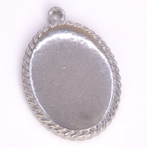 26x18MM Oval Charm Stainless Steel Charm 2 Pcs Bulk Lot Options (61554-2104)