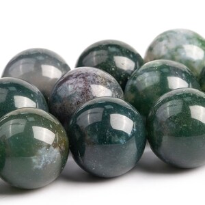 16MM Botanical Moss Agate Beads Grade AAA Genuine Natural Gemstone Full Strand Round Loose Beads 15.5&quot; BULK LOT 1,3,5,10 and 50 (103621-957)