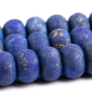 Matte Blue Lapis Lazuli Perlen Klasse A Edelstein Rondelle Lose Perlen 6 MM 8 MM 10 MM Schüttgut Optionen