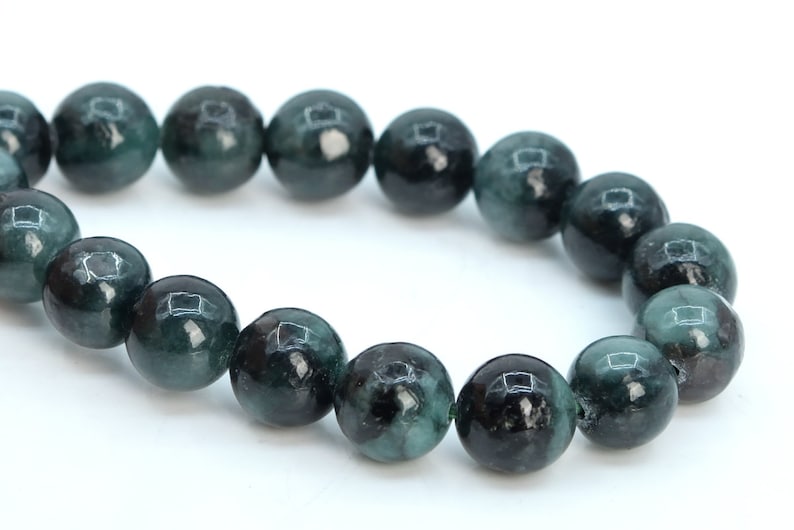 8mm natural emerald gemstone round loose beads 15/" strand AAA