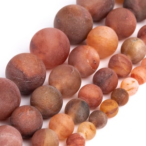 Mate Naranja Rojo Moss Agate Abalorios Genuino Grado Natural AAA Piedra Preciosa Redonda Suelta Abalorios 4MM 6MM 8MM 10MM Opciones de lote a granel