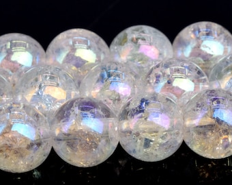 Rainbow Clear Crystal Quartz Crack Patroon Kralen Grade AAA Edelsteen Ronde Losse Kralen 6MM 8MM 10MM Bulk Lot Opties