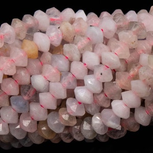 3x2MM Beryl Morganite Aquamarine Beads AA Genuine Natural Gemstone Full Strand Faceted Rondelle Beads 15&quot; Bulk Lot Options (111793-3408)