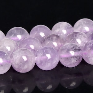 6-7MM Light Lavender Amethyst Beads Brazil Grade AAA Genuine Natural Gemstone Round Loose Beads 15&quot; / 7&quot; Bulk Lot Options (109808)