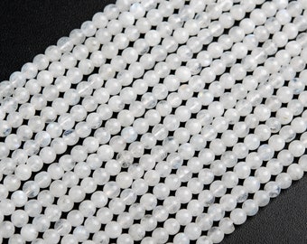 3-4MM Rainbow Moonstone Beads Grade AA Genuine Natural Gemstone Full Strand Round Loose Beads 15" Bulk Lot Options (118772-4067)