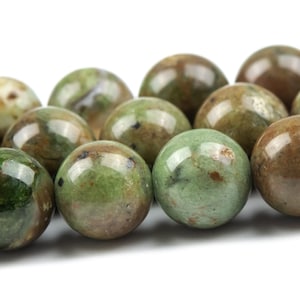 8MM Brown Green Opal Beads Grade AAA Genuine Natural Gemstone Round Loose Beads 15&quot; / 7.5&quot; Bulk Lot Options (124571)