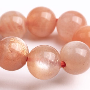 7MM Golden Orange Strawberry Quartz Beads Bracelet Grade A+ Genuine Natural Round Gemstone 6.5&quot; (123554h-70)
