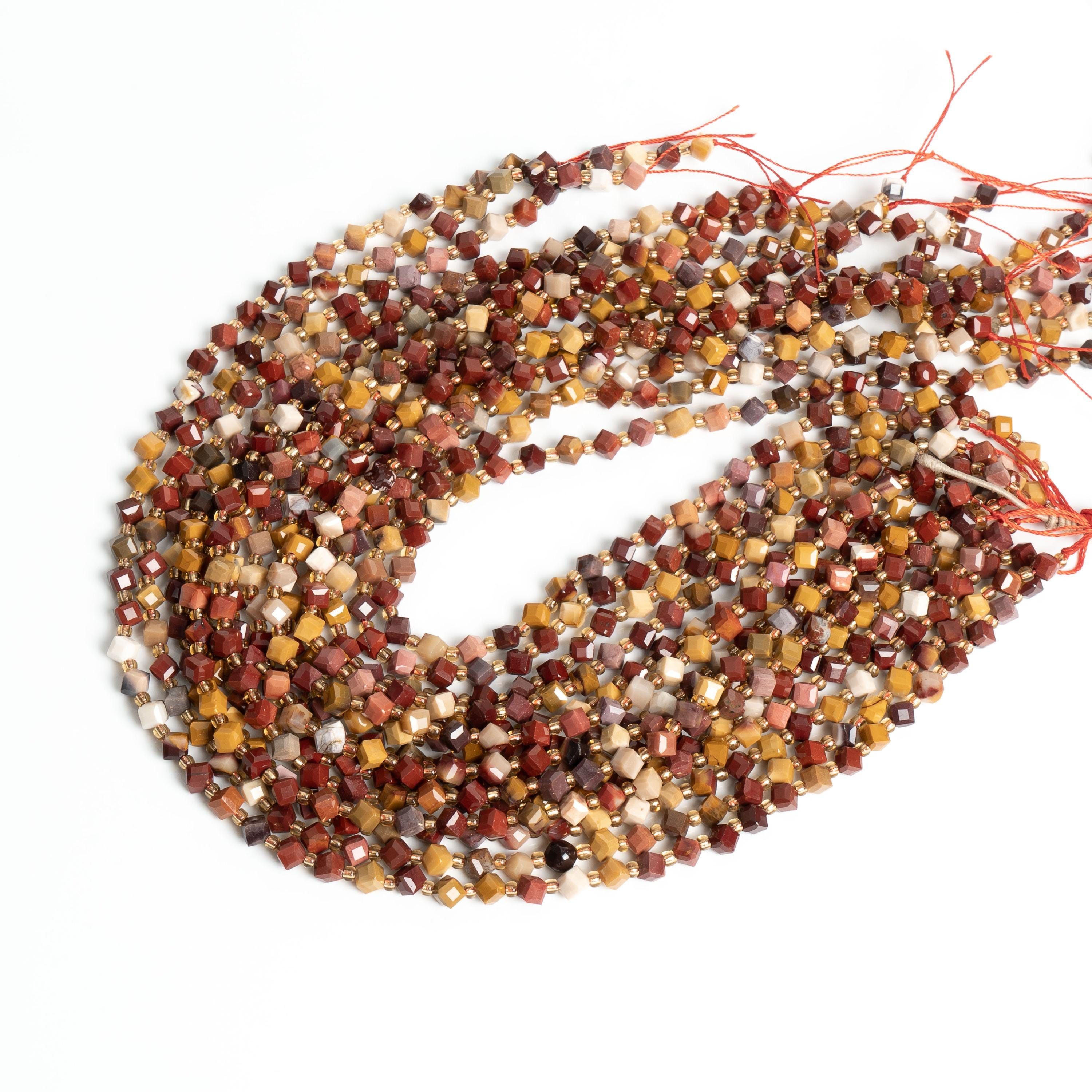 Red Coral Cube Loose Beads For Jewelry Making – 7/8/9mm Spacer Beads