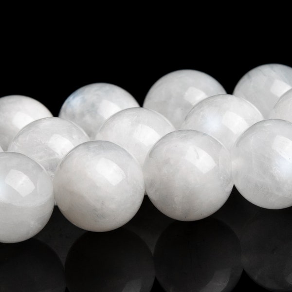 8MM Rainbow Moonstone Beads Grade A Genuine Natural Gemstone Round Loose Beads 15" / 7.5" Bulk Lot Options (119644)