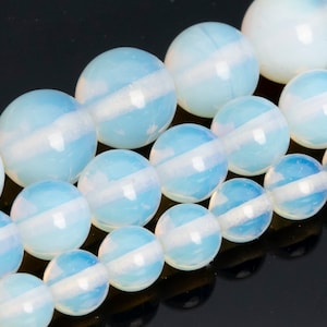White Opalite Beads  Round Loose Beads 4MM 6MM 8MM 10MM Bulk Lot Options