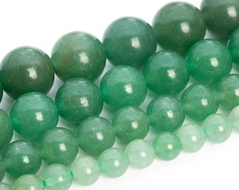 Green Aventurine Beads Grade AAA Genuine Natural Gemstone Round Loose Beads 4MM 6MM 8MM 10MM 16MM Bulk Lot Options