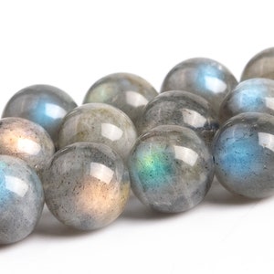 8MM Gray Labradorite Beads Madagascar Grade AA Genuine Natural Gemstone Round Loose Beads 15.5" / 7.5" Bulk Lot Options (117067)