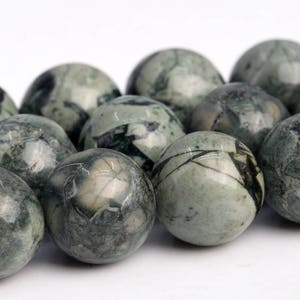 8MM Gray Green Jasper Beads Grade AAA Genuine Natural Gemstone Full Strand Round Loose Beads 15.5" Bulk Lot Options (102950-633)