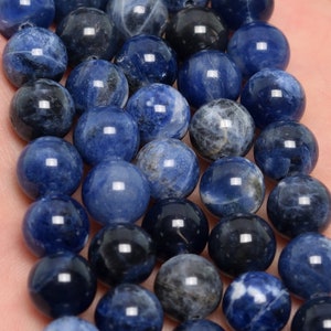 Sodalite Beads Grade AAA Genuine Natural Gemstone Round Loose Beads 4MM ...