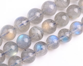 Perline di labradorite grigio chiaro Perline sfuse rotonde di pietra preziosa naturale AAA di grado naturale 6MM 8MM 10MM Opzioni lotto sfuso