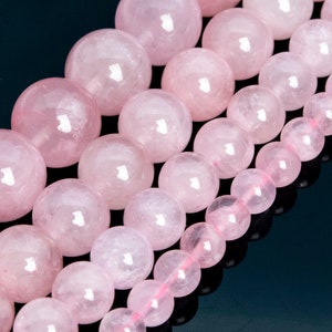 Madagascar Rose Quartz Beads Genuine Natural Grade AAA Gemstone Round Loose Beads 4MM 6MM 8MM 10MM Bulk Lot Options