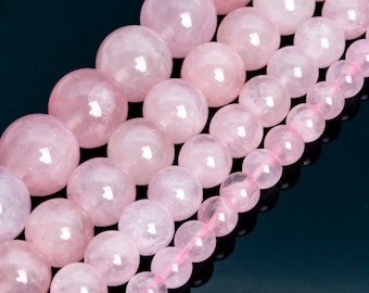 Madagascar Rose Quartz Beads Genuine Natural Grade AAA Gemstone Round Loose Beads 6MM 8MM 10MM Bulk Lot Options