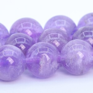 Lavender Amethyst Grade AA Genuine Natural Gemstone Round Loose Beads 4MM 6MM 8MM 10MM 12MM 14MM Bulk Lot Options image 2