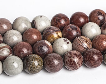 Red Artistic Jasper Beads Genuine Natural Grade AA Gemstone Round Loose Beads 6MM 8MM Bulk Lot Options