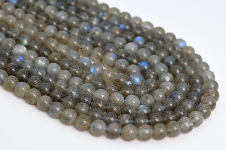 6MM Gray Labradorite Beads Madagascar AA Genuine Natural Gemstone Half Strand Round Loose Beads 7.5 BULK LOT 1,3,5,10 and 50 105172h-1451