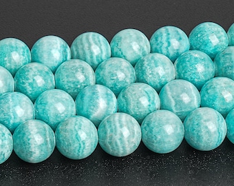 Light Blue Hemimorphite Beads Genuine Natural Grade AA Gemstone Round Loose Beads 6MM 8MM 10MM Bulk Lot Options