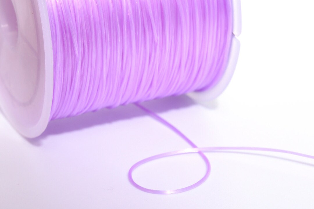 High Quality 0.8MM Lavender Japanese Elastic Cord / Thread Crystal