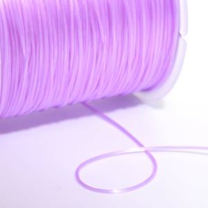 High Quality 0.8MM Lavender Japanese Elastic Cord / Thread Crystal String 1 Spool 60 Meters Bulk Lot Options 64712-S2550 image 1