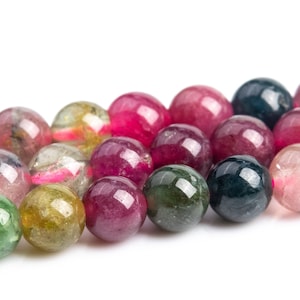 4MM Multicolor Brazil Tourmaline Beads Grade AAA Genuine Natural Gemstone Full Strand Round Beads 15.5" Bulk Lot Options (106204-1872)