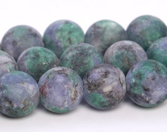 8MM Matte Light Green & Purple Jade Beads Grade AAA Natural Gemstone Full Strand Round Loose Beads 15" Bulk Lot Options (107017-2214)