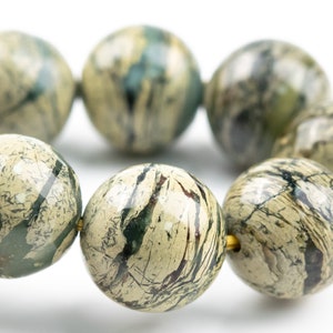 11MM Canyon Jasper Beads Brown Green Bracelet Africa Grade AA Genuine Natural Round Gemstone 8&quot; (117716h-3971)