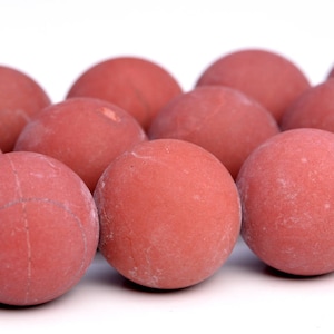 15MM Matte Red Jasper Beads Grade AA Genuine Natural Gemstone Round Loose Beads 15.5&quot;/7.5&quot;/4&quot; Bulk Lot Options (103580)