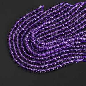 Behandelde paarse amethist kralen AAA edelsteen ronde losse kralen 4 MM 6 MM 8 MM Bulk veelopties