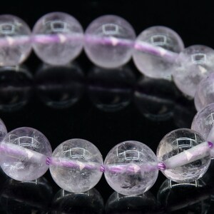 7-8MM Transparent Light Lavender Amethyst Beads AA Genuine Natural Gemstone Half Strand Round Beads 7.5&quot; Bulk Lot Options (109751h-3055)