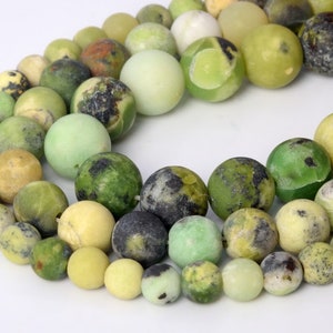 Matte Chrysoprase / Australian Jade Beads Grade A Genuine Natural Gemstone Round Loose Beads 4MM 6MM 8MM 10MM Bulk Lot Options
