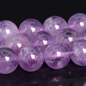 8-9MM Translucent Lavender Amethyst Beads Brazil Grade AA Genuine Natural Gemstone Round Loose Beads 15&quot; Bulk Lot Options (109407)