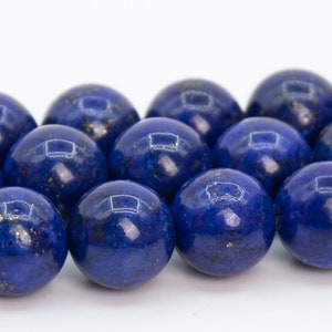 8MM Deep Blue Lapis Lazuli Beads Grade AA Gemstone Round Loose Beads 15&quot; / 7.5&quot; Bulk Lot Options (109950)